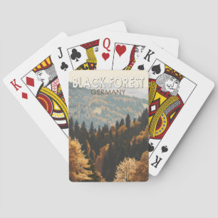 Zwarte Woud Duitsland Reizen Kunst Vintage Pokerkaarten