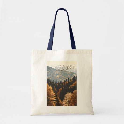 Zwarte Woud Duitsland Reizen Kunst Vintage Tote Bag (Voorkant)