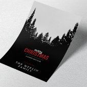 Zwarte Woud en Sneeuw Vrolijke Kerstvakantie Kaart