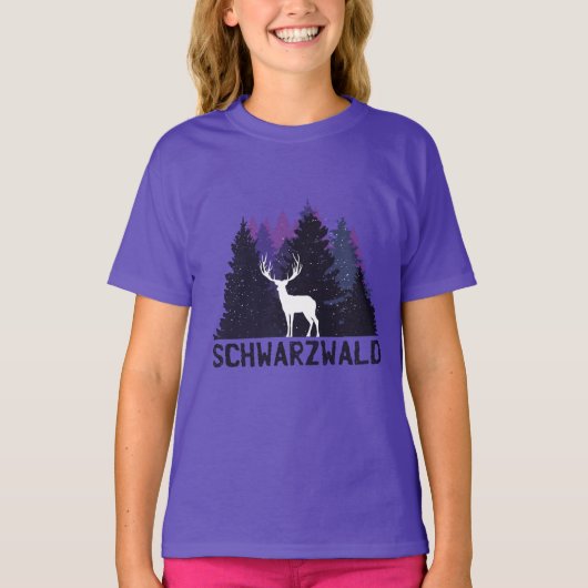 Zwarte Woud Herten T-shirt (Voorkant)