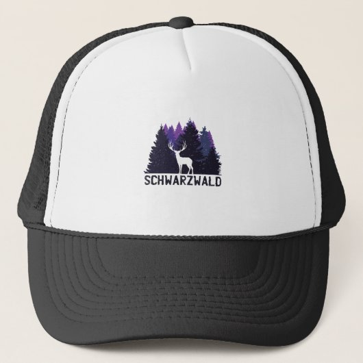 Zwarte Woud Herten Trucker Pet (Voorkant)