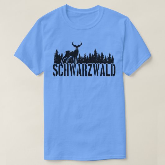 Zwarte Woud Hertenwoud T-shirt (Design voorkant)