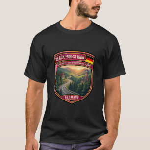 Zwarte Woud Hoge Weg Duitse Road Trip T-shirt
