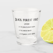 Zwarte woudcake nieuwheid geschoten glas (Voorkant)