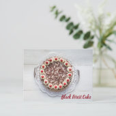 Zwarte woudkake voor het bakken van zoete gateau-t briefkaart (Staand voorkant)