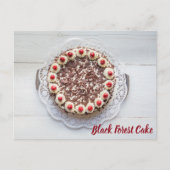 Zwarte woudkake voor het bakken van zoete gateau-t briefkaart (Voorkant)