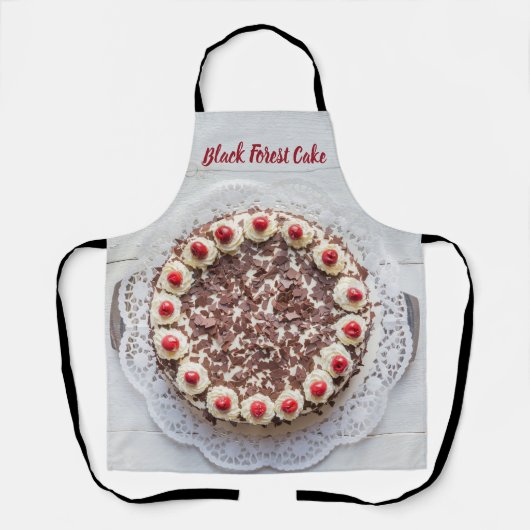 Zwarte woudkake voor het bakken van zoete gateau-t schort (Voorkant)