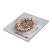 Zwarte woudkake voor het bakken van zoete gateau-t tegeltje (Zijkant)