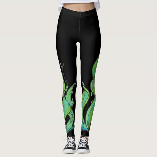 Zwarte Wreckleaf-Leggings Leggings (Voorkant)