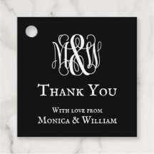 Zwarte Wt Wingeschrift Monogram B&G Bedankt DIY BG