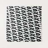 Zwarte XO Valentijnsdag Feest Fotocabine Achtergro Wandkleed (Voorkant (horizontaal))