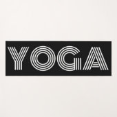 Zwarte yogamat met stoer design (Voorkant (horizontaal))