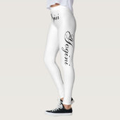 zwarte yogini op wit leggings (Links)