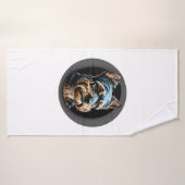 zwarte Yorkshire terriër Badhanddoek (Badhanddoek)