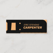 Zwarte zaagvorm lijst mini visitekaartje (Voorkant)