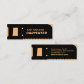 Zwarte zaagvorm lijst mini visitekaartje (Voorkant / Achterkant)