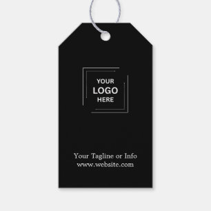 Zwarte Zakelijke Bedrijfsbranding Elegante Stijl Cadeaulabel