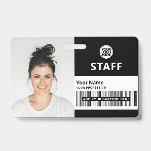 Zwarte Zakelijke Foto ID Personeels ID Badge