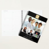 Zwarte zakelijke logo fotocollage 2026 planner (Display)
