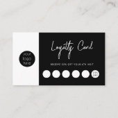 Zwarte zakelijke Logo QR-code Loyalty Visitekaartje (Voorkant)