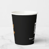 Zwarte zakelijke logo qr code papieren bekers (Links)