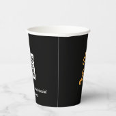 Zwarte zakelijke logo qr code papieren bekers (Rechts)