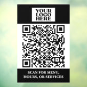 Zwarte zakelijke Logo QR-code Raamsticker (Vel 3)