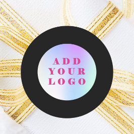 Zwarte zakelijke logo ronde sticker