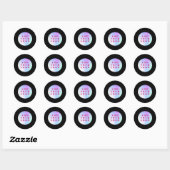 Zwarte zakelijke logo ronde sticker (Vel)
