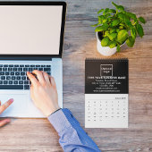 Zwarte Zakelijke Merk op Kalender