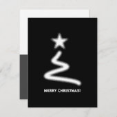 Zwarte zakelijke QR-code kerstboom reinigen Feestdagenkaart (Voorkant / Achterkant)