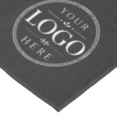 Zwarte zakelijke QR-code logo tafelbanner Tafelkleed (Gekanteld)