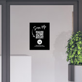 Zwarte Zakelijke Scan Me QR Code Aangepast Raamsticker