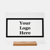 Zwarte zakelijke Sjabloon, Logo hier Acryl Bord (Voorkant)