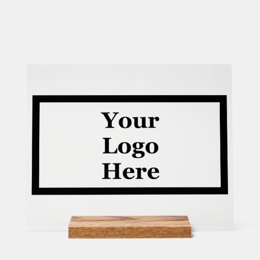 Zwarte zakelijke Sjabloon, Logo hier Acryl Bord (Voorkant)