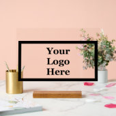 Zwarte zakelijke Sjabloon, Logo hier Acryl Bord (Huwelijk)