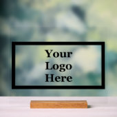 Zwarte zakelijke Sjabloon, Logo hier Acryl Bord (Neutraal)