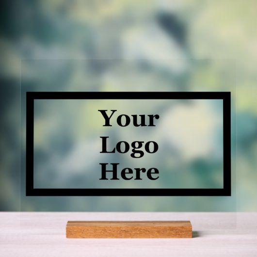 Zwarte zakelijke Sjabloon, Logo hier Acryl Bord (Neutraal)