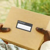Zwarte Zakelijke Verzendlabel