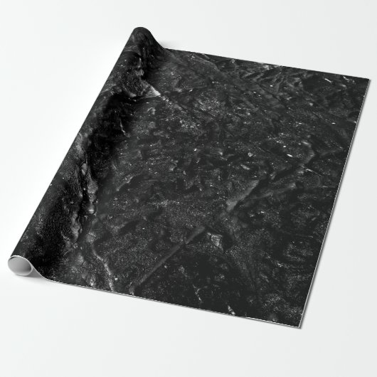 Zwarte zand cadeaupapier (Uitgerold)