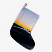 ZWARTE ZAND ONDER ORANJE SKY TIJDENS SUNSET KLEINE KERSTSOK (Voorkant (Hangend))