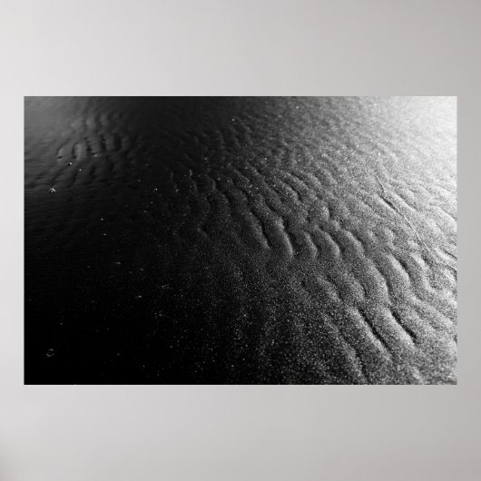 Zwarte zand poster (Voorkant)