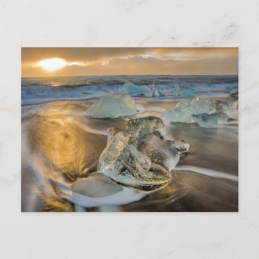 Zwarte zandbak | Jokulsarlon Zuid-IJsland Briefkaart (Voorkant)