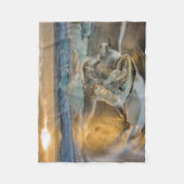 Zwarte zandbak | Jokulsarlon Zuid-IJsland Fleece Deken (Voorkant)