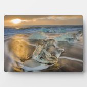 Zwarte zandbak | Jokulsarlon Zuid-IJsland Fotoplaat (voorkant)