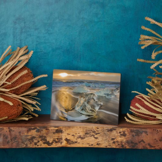 Zwarte zandbak | Jokulsarlon Zuid-IJsland Fotoplaat (Zijkant)