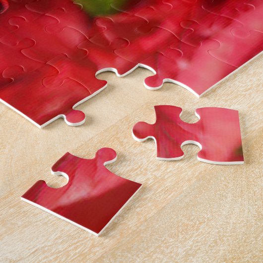 Zwarte zandstaart op rode bloempuzzel legpuzzel (Zijkant)