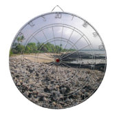 Zwarte zandstrand in Hawaii Dartbord (Voorkant)