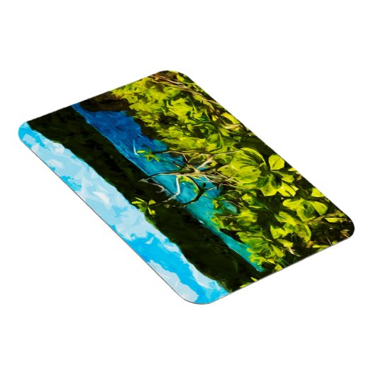 Zwarte zandstrand op weg naar Hana Maui Abstract Magneet (Rechterzijde)