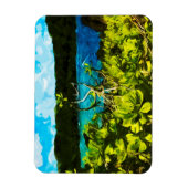 Zwarte zandstrand op weg naar Hana Maui Abstract Magneet (Verticaal)